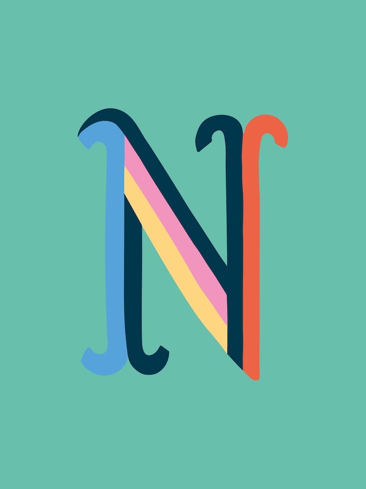 Letter N Typographic