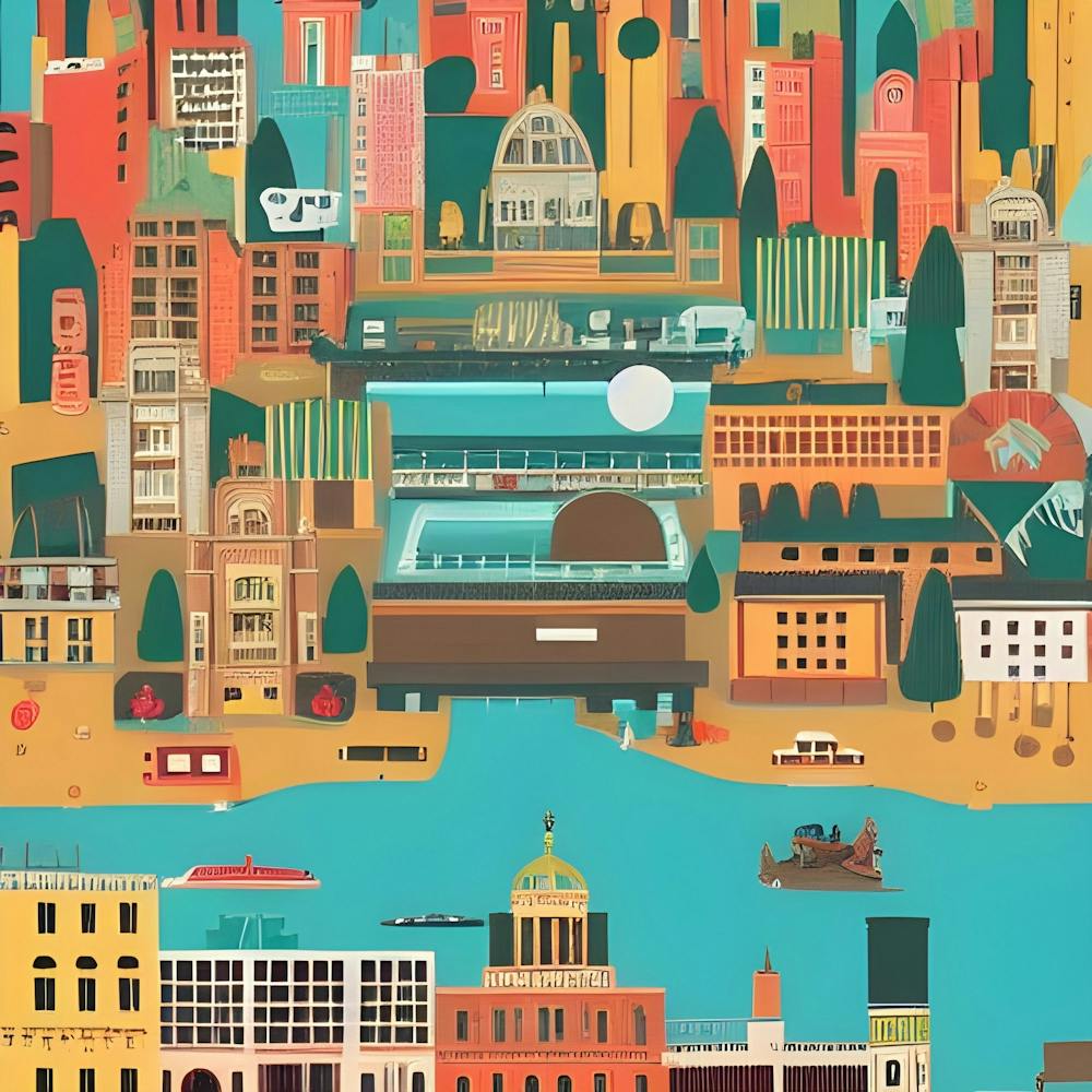 City Painting Town Urban Artwork