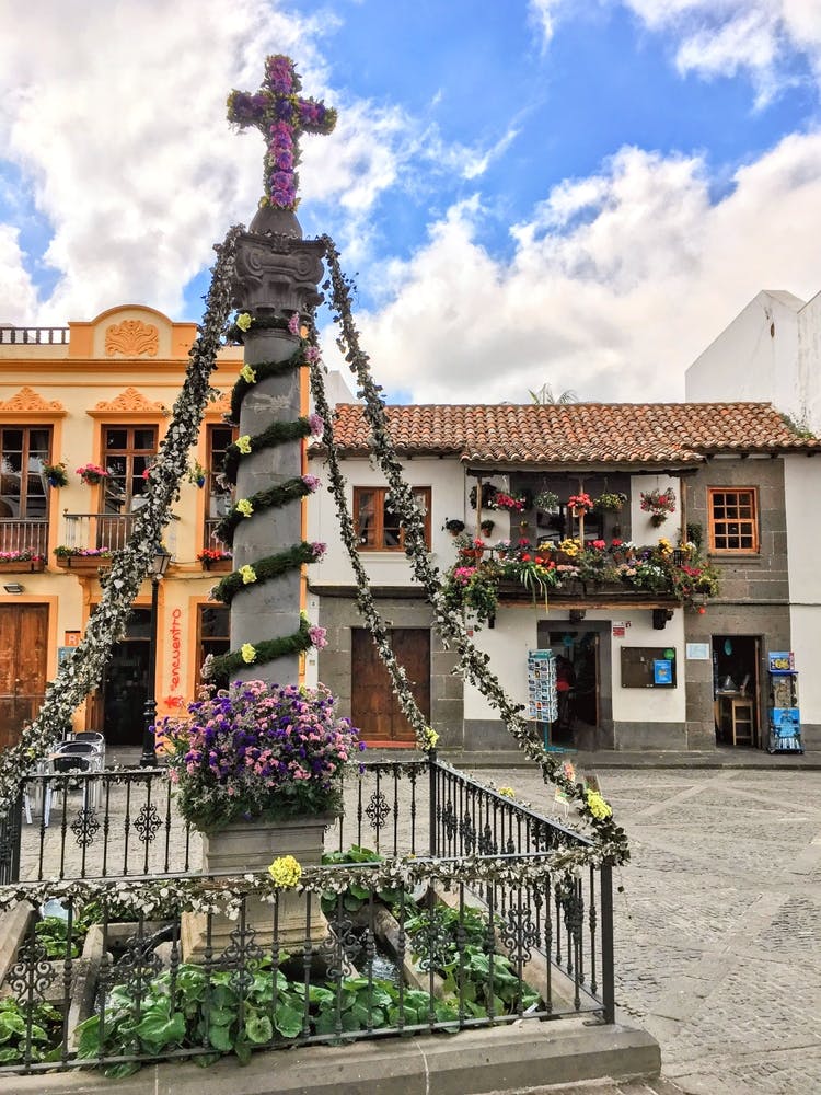 Fountain In Front of the Basilica de la Virgen del Pino Grand Canaria, Canary Islands (Spain Series)