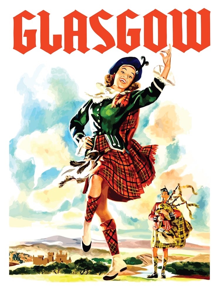 Glasgow, Dancing Woman in National Costume