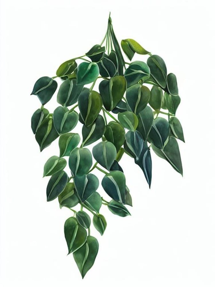 Grape Ivy (Cissus Rhombifolia) Watercolor