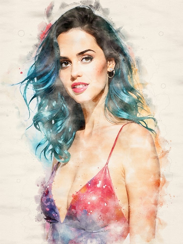 Katy Perry Watercolor Painting