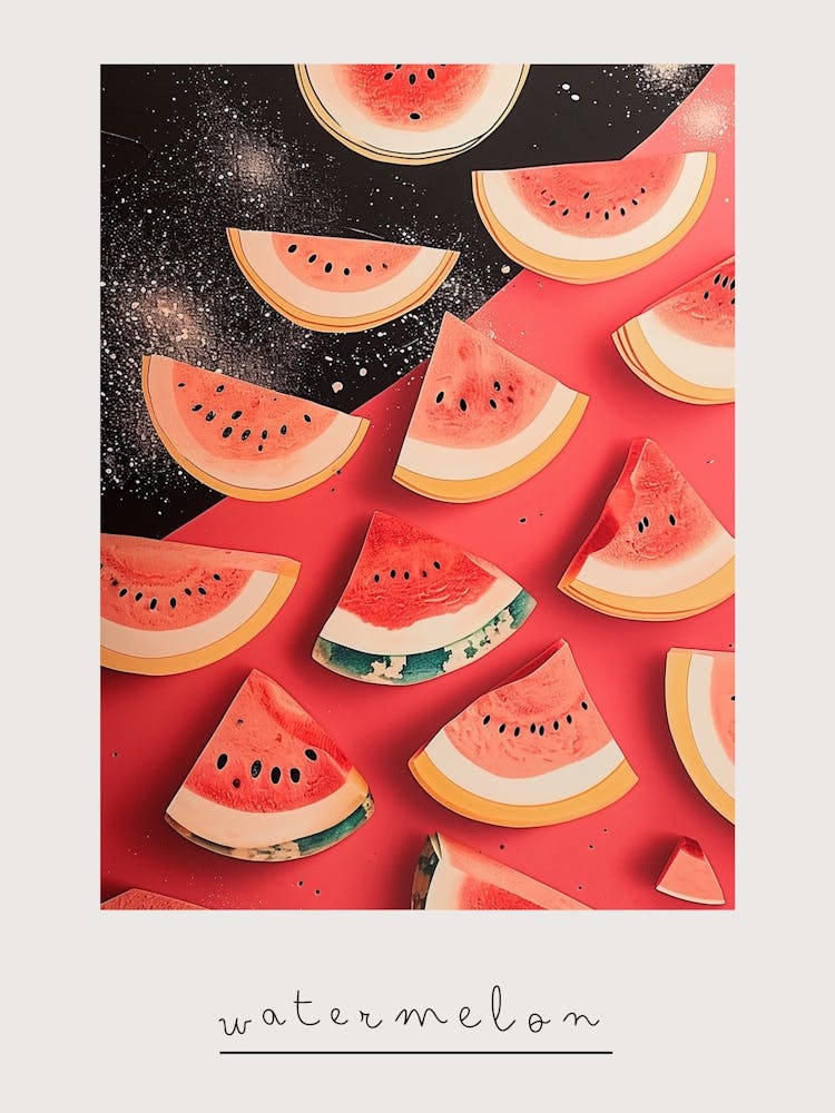 Art Deco Watermelon 2 Poster