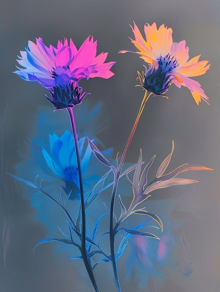 Iridescent Flower Cornflower 1