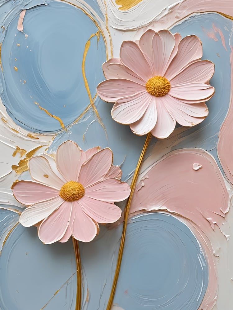 Painted Pink Flowers