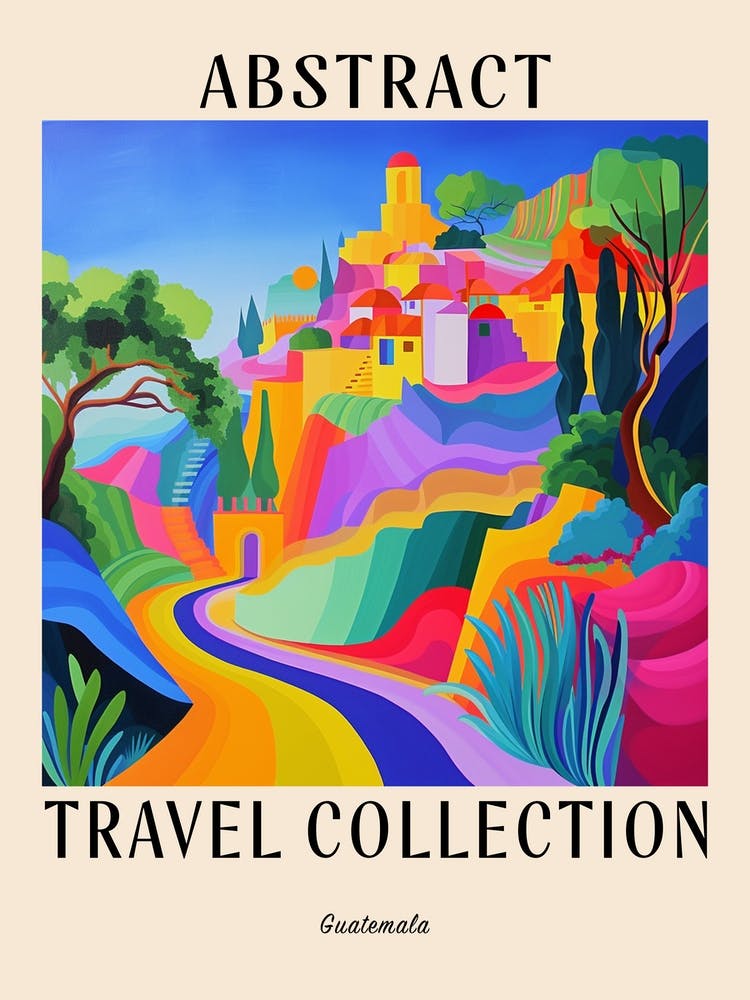 Abstract Travel Collection Poster Guatemala 1