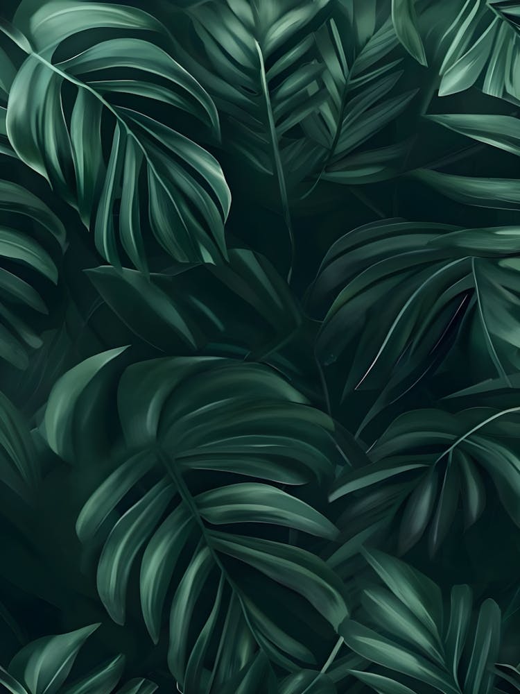 Tropical Leaves Wallpaper 1