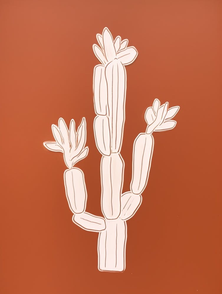 Cactus Line Drawing Acanthocalycium Cactus