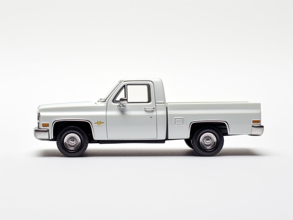 Toy Car 83 Chevy Silverado White 2