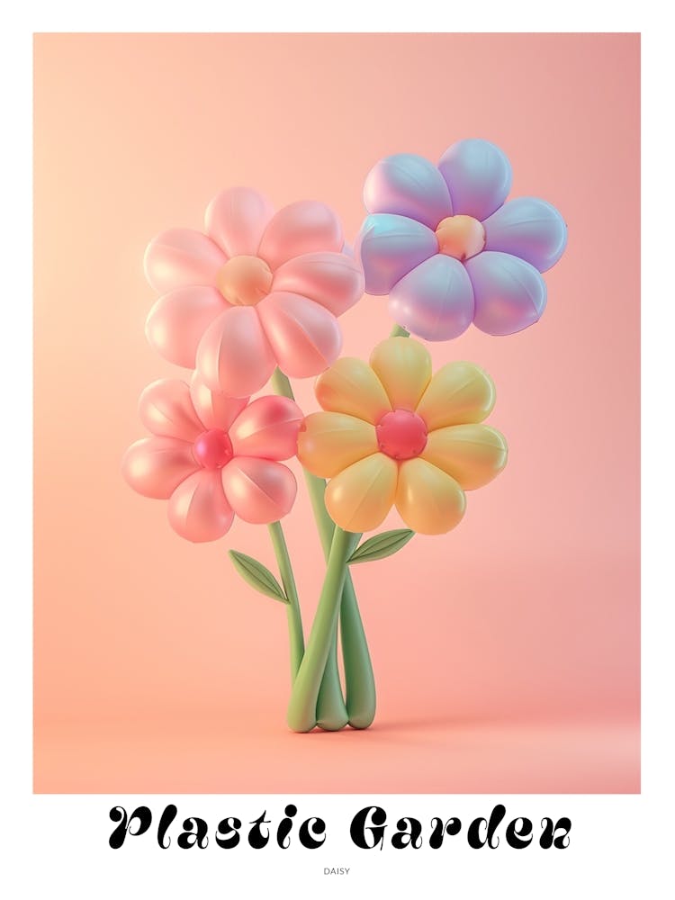 Dreamy Inflatable Flowers Poster Daisy