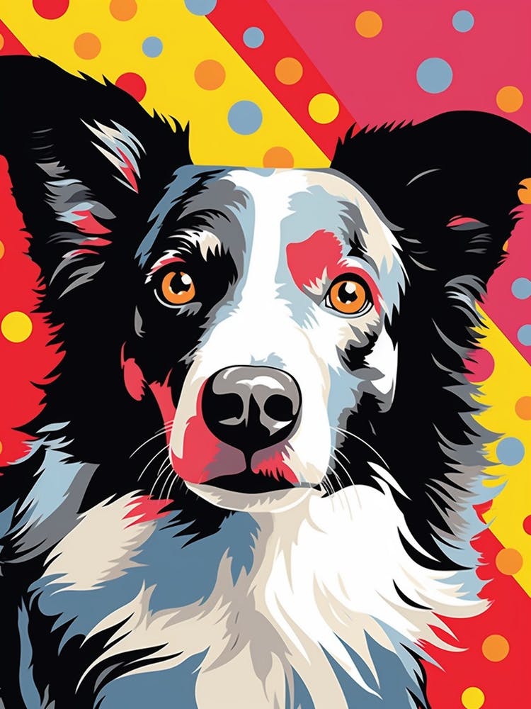 Pop Art Border Collie 3
