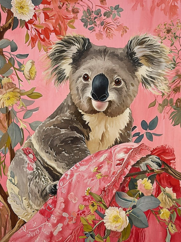 Floral Animal Painting Koala 1