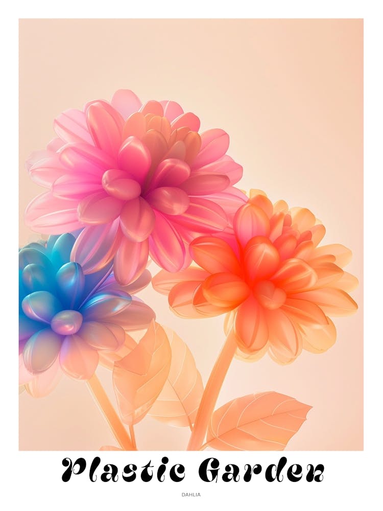 Dreamy Inflatable Flowers Poster Dahlia 1
