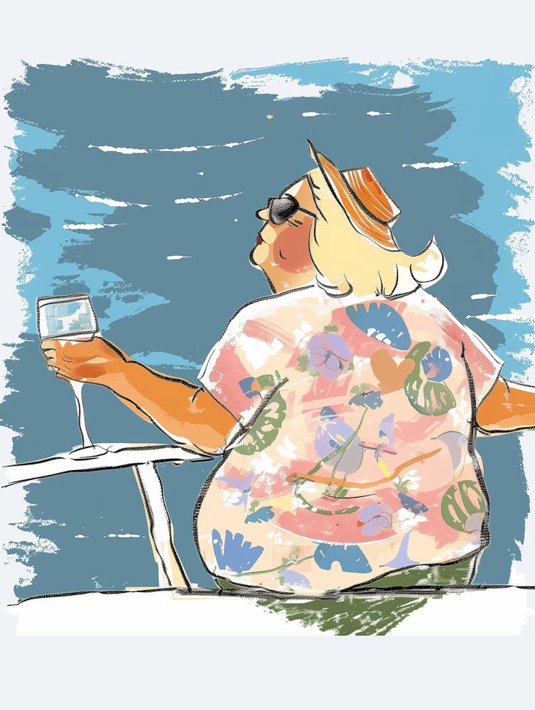 Feminist Body With A Glass Of Wine