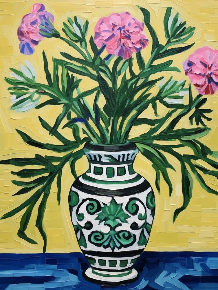 Flowers In A Vase Still Life Painting Phlox 2