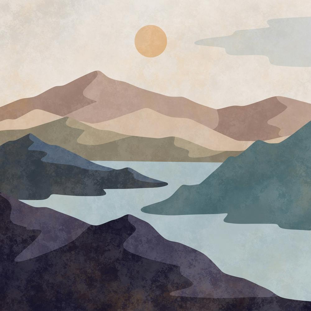 Landschaft Mit Bergen 2