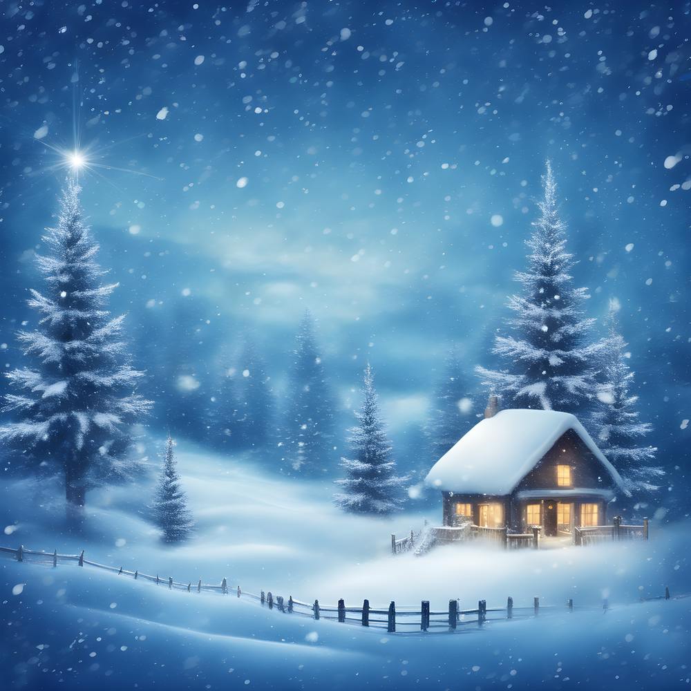 Christmas landscape art