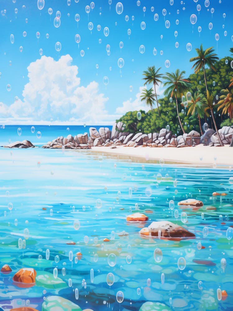 A Painting Of Anse Lazio, Praslin Seychelles 1