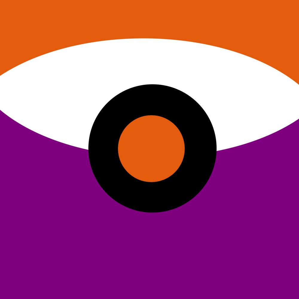 Purple And Orange Abstract Painting