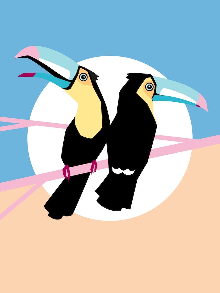 Pastel Toucans