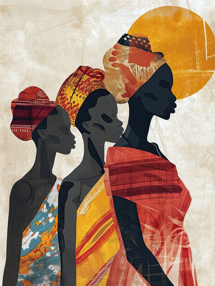 The African Women; A Boho Painting