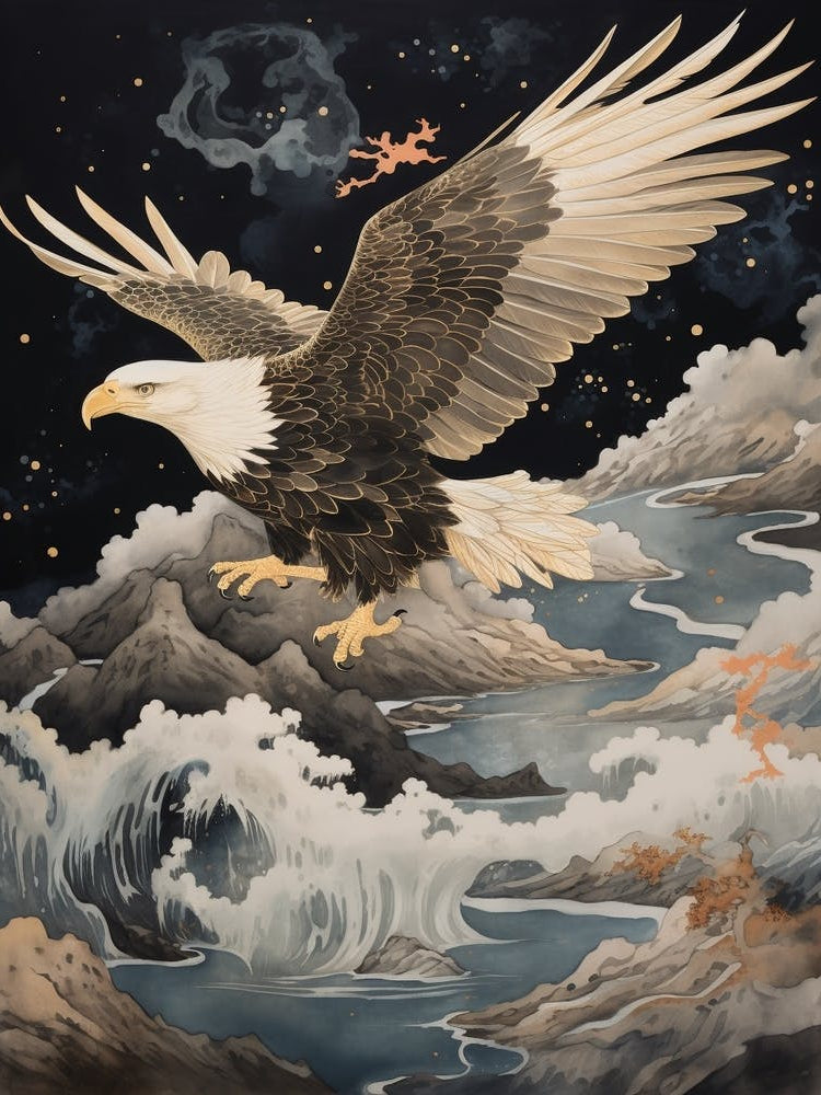 Eagle 1 Gold Detail Painting