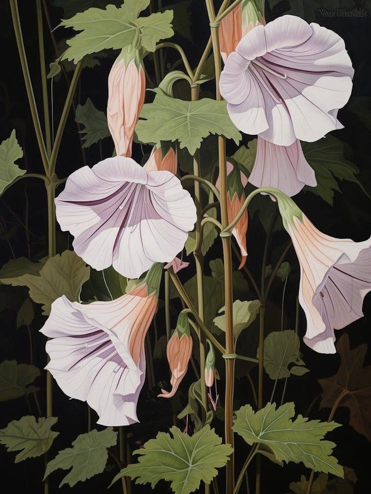 Flower Illustration Canterbury Bells 1