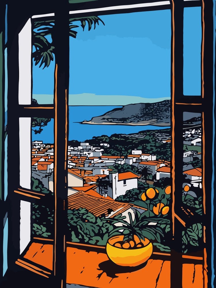 A Window View Of Cape Town In The Style Of Pop Art 3