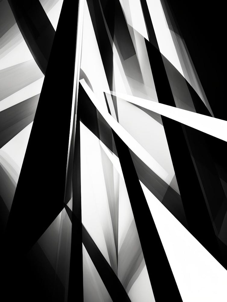 Shadows Abstract Black And White 4