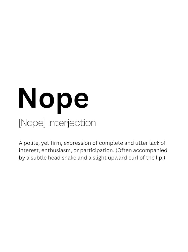 Nope Definition Meaning