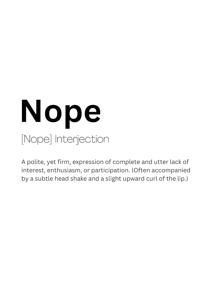 Nope Definition Meaning