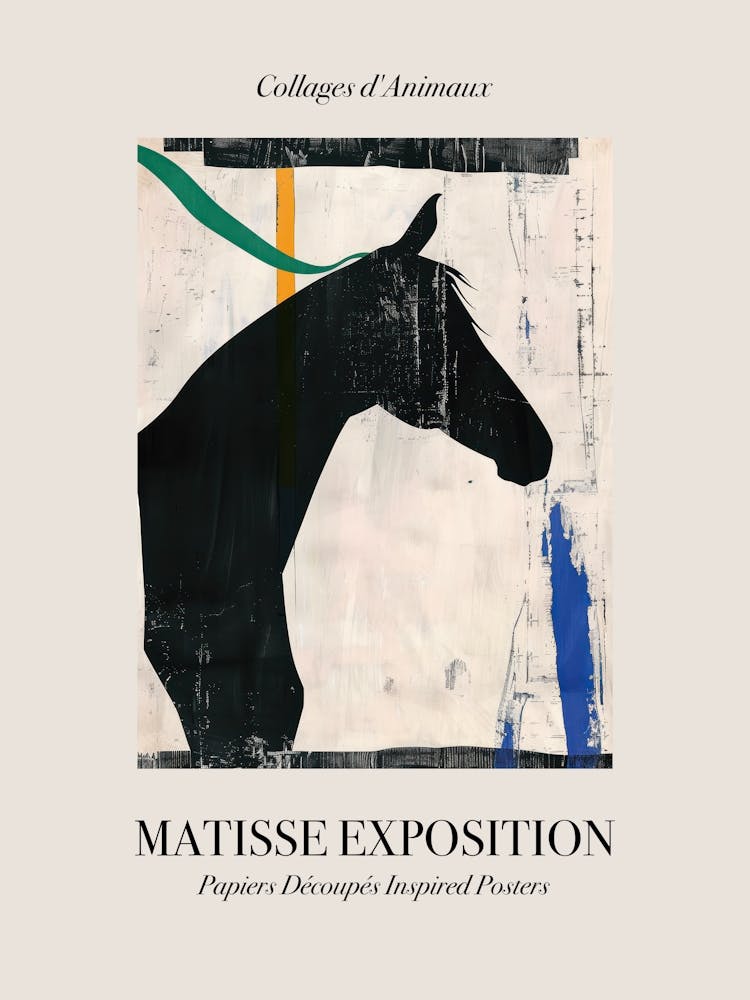 Horse 2 Matisse Inspired Exposition Animals Poster