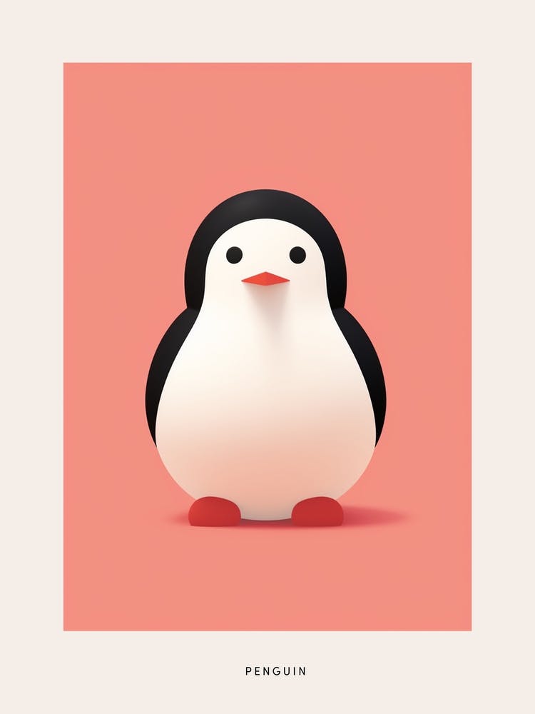 Minimalistisch Pinguin Vogel-Poster