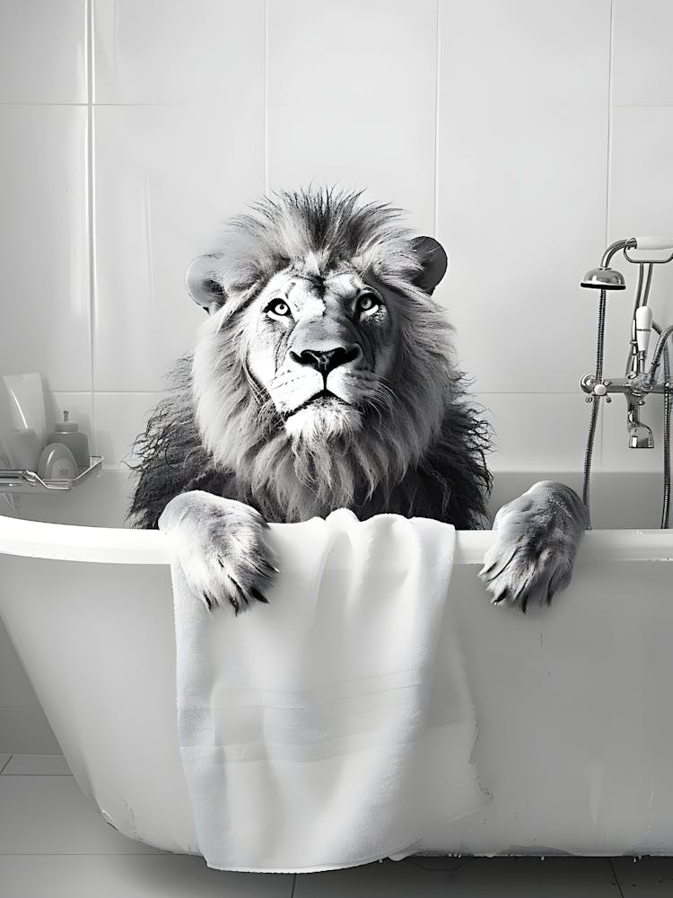 Lion In The Bath 1
