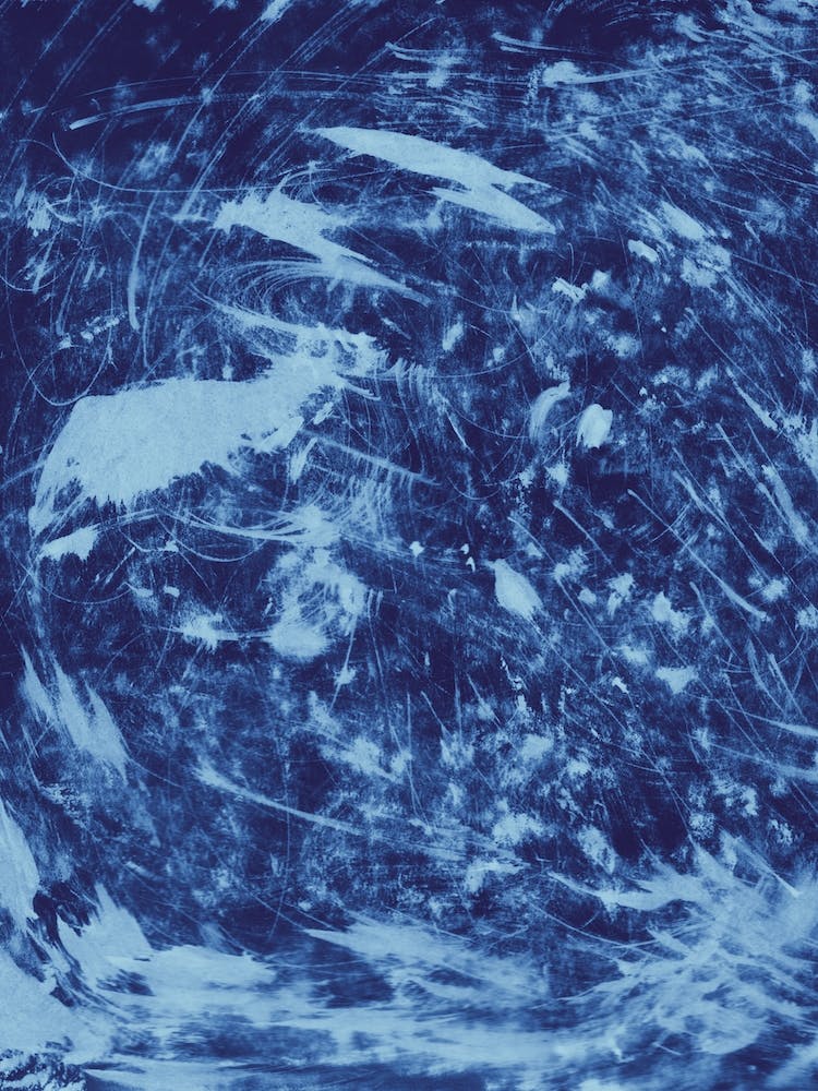 Holz Kratzer Blau
