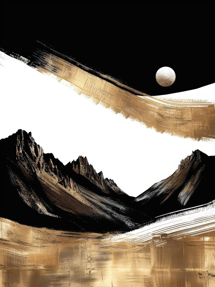 Gold And Black Canvas Print 14