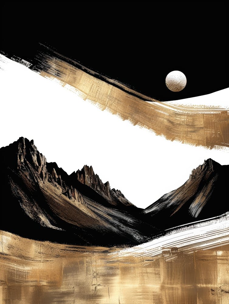 Gold And Black Canvas Print 14