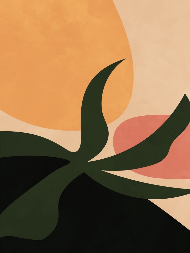 Abstract Boho Modern Plant