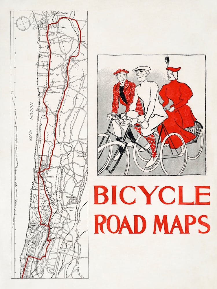 Bicycle Road Maps (1896), Edward Penfield