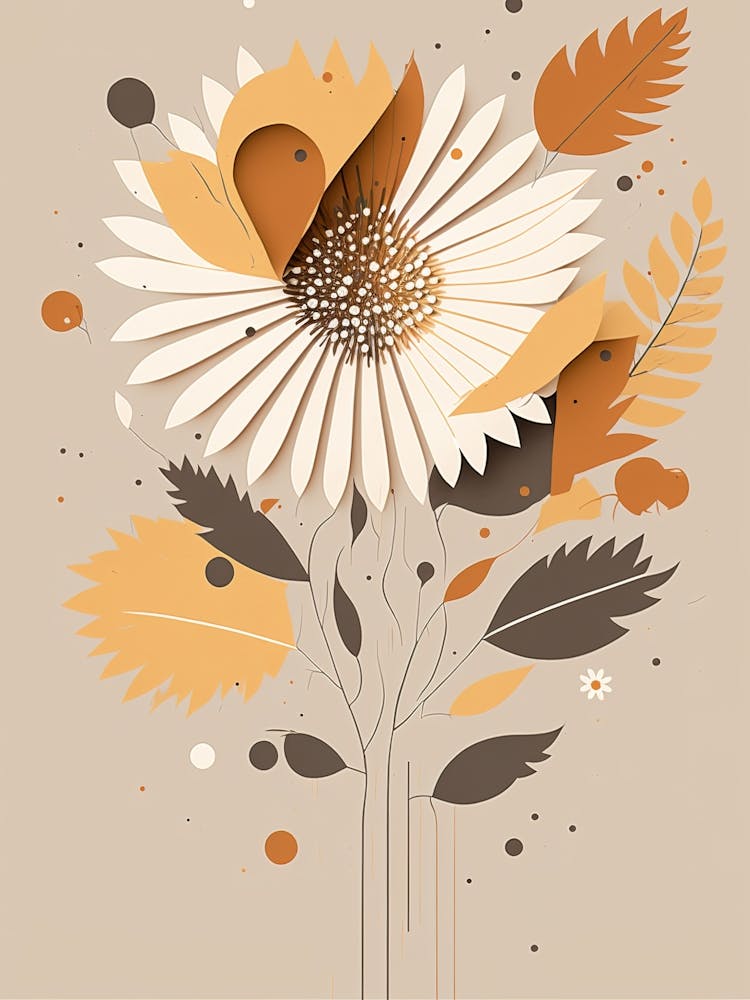 Abstract Flower Paper Cut