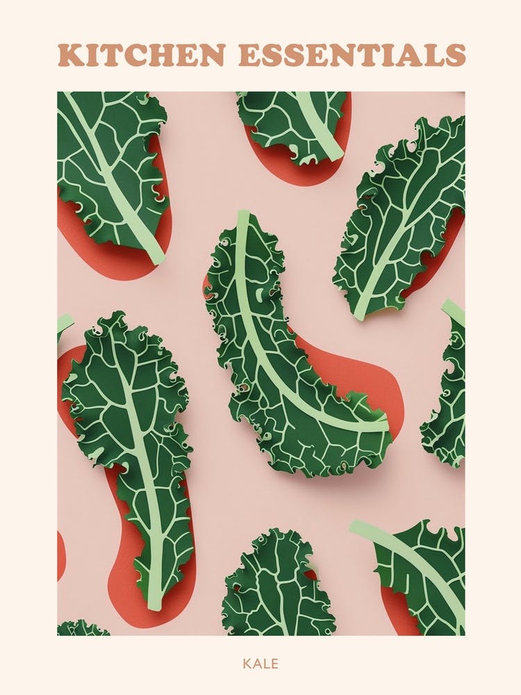 Kale Pattern Illustration Poster 1