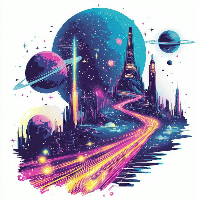 Space City.Generated AI. Wall 5