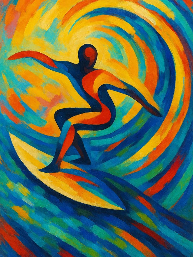 Surfer On A Wave