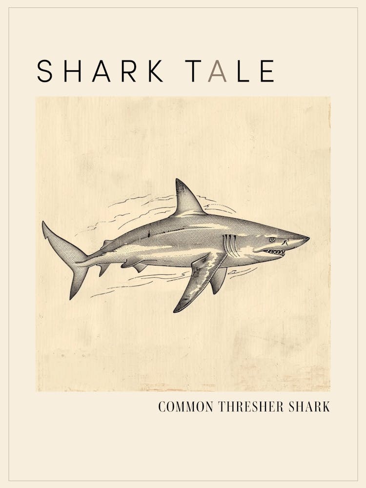 Common Thresher Vintage Illustration 3 Poster
