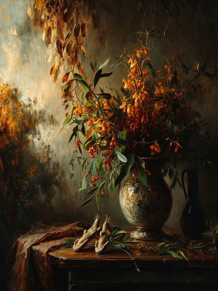 Baroque Floral Still Life Kangaroo Paw 1