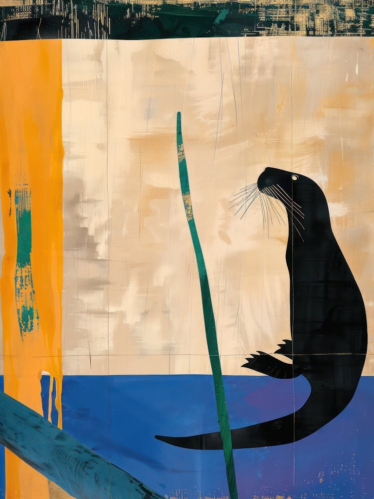 Loutre 2 Collage Découpé