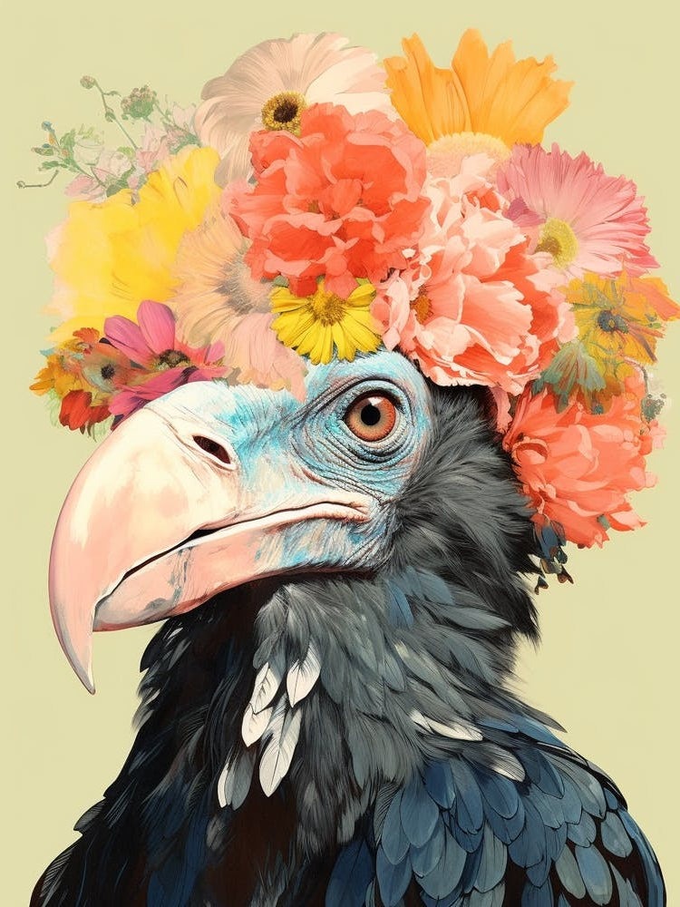 Bird With A Flower Crown California Condor 3