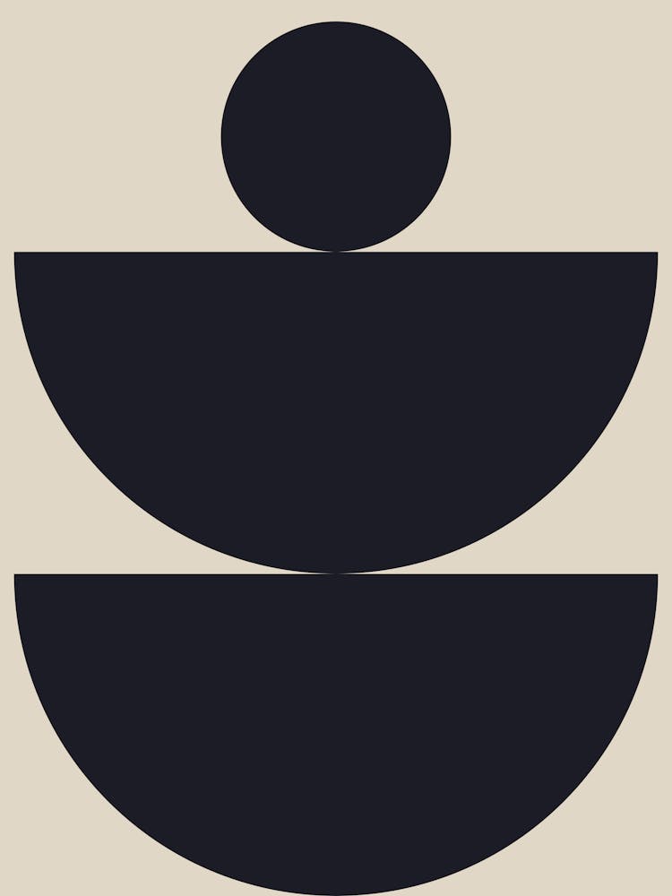 Abstract three circles, mid century, geometric, monochrome, eurpoean, vintage, retro, abstract, classic pattern