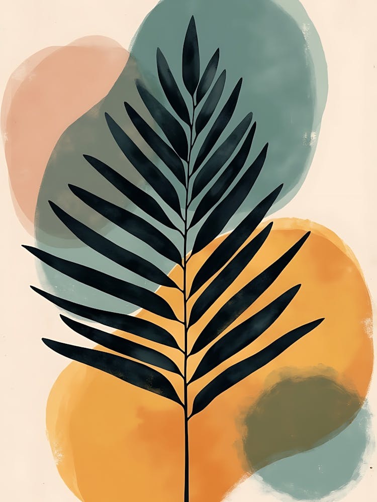 Subtle Nature Shapes in Soft Taupe Tones