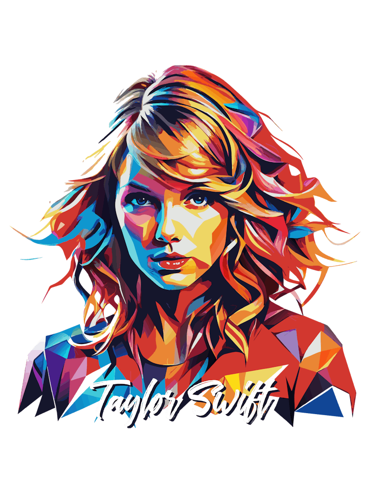 Taylor Swift 04 Portrait Music Icon WPAP Pop Art Style